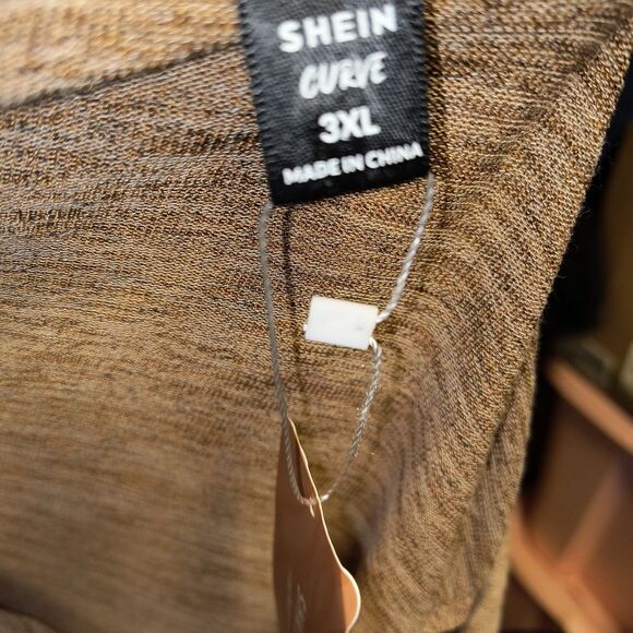 Shein Sexy Curve Taupe Criss Cross Top New - Picture 9 of 10